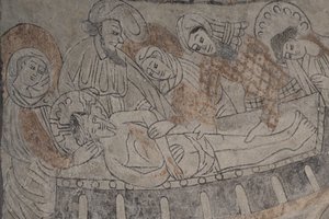 Die Grablegung Jesu (Fresko) von Unknown Artist