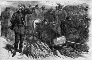 Die Eroberung von Magdala in Äthiopien am 13.04.1868: die Truppen von General Robert Cornelis (Cornelius) Napier (1810-1890) stürmten die Festung von Abessinien - Napier und sein Stab vor Magdala im Jahr 1868