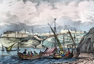 Die Stadt Oran in Algerien im Jahr 1840. In „L