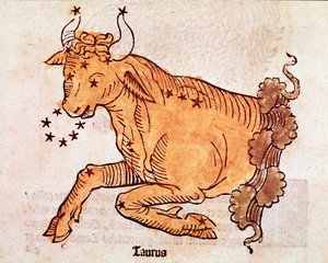 Das Sternbild des Stiers (Detail) aus „Poeticon astronomicon“ von Hyginus (1. Jahrhundert v. Chr.) von Unknown artist