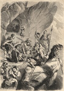 Die Fälscher von Kabylien im Jahr 1857. (Fälschung). Gravur in „Le Monde illustrious“ von 1857. Private Sammlung.