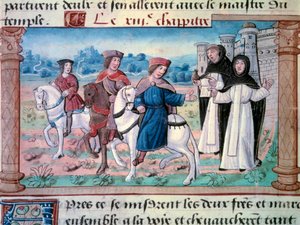 Die Abreisen der Brüder Nicolo und Matteo Polo, Vater und Onkel des jungen Marco Polo, um 1271