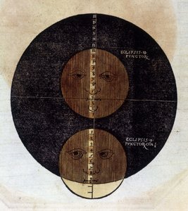 Die Mondfinsternis - in „Astronomicon caesarum“, Abhandlung aus dem 16. Jahrhundert