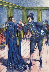 Der Königssohn lässt Aschenputtel tanzen. Illustration für „Aschenputtel“ von Charles Perrault von Unknown artist
