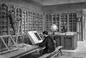 Die Bibliothek der École Normale Supérieure in der Rue d