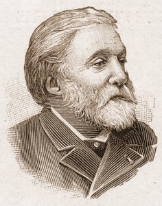 Die Mitglieder der Académie Française im Jahr 1895: Porträt von Etienne Charles Henri, Vicomte de Bornier (1825-1901), französischer Dramatiker und Dichter.