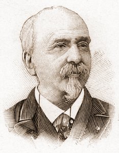 Die Mitglieder der Académie Française im Jahr 1895: Porträt von Victor Cherbuliez, Romanautor, Dramatiker, Essayist, französischer Literaturkritiker. von Unknown artist