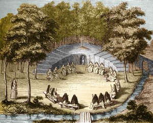 Die Nonnen von Port-Royal-des-Champs beim Lesen in der Einsamkeit