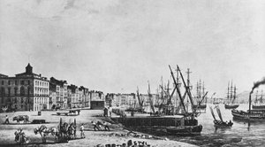 Die Kais von Bordeaux im Jahr 1833