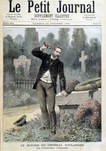 Der Selbstmord von General Boulanger auf dem Friedhof von Ixelles - in "Le Petit Journal" vom 10.10.1891