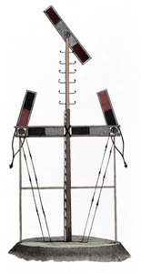Der Telegraph von Claude Chappe (1763-1805), französischer Ingenieur - Gravur aus dem 19. Jahrhundert von Unknown artist