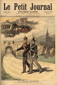 Das Dreibund zwischen Deutschland, Österreich-Ungarn und Italien, von Frankreich des Verrats beschuldigt, seit Prinz Viktor (1862-1926) Wilhelm II. (1859-1941), Kaiser der Deutschen, besuchte, wird der Prinz der Enkel des Korporals der Zuaven genannt, weil