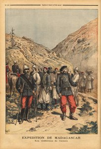 Die Uniformen der Armee, eine Kampfausrüstung für die Expedition nach Madagaskar von Unknown artist