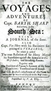 Die Reisen und Abenteuer von Kapitän Bartholomew Sharp und anderen im Südpazifik, ca. 1684