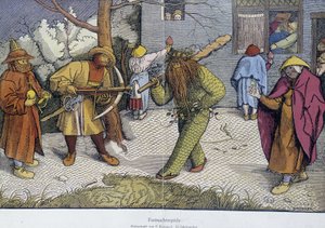 Theaterstücke: Karnevalstag - Reproduktion eines Dokuments über Breughel-Holz