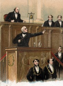 Es bleibt nur ein Fehler übrig, Adolphe Thiers (1797-1877) in den Gesetzgebenden Körper zu berufen, der die Ereignisse von 1870 vorhersagt, 3. Mai 1866