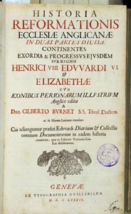 Titelseite „Historia Reformationis Ecclesiae Anglicanae...“, Genf von Unknown artist