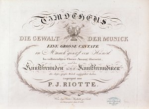 Titelseite der Partitur von Timotheus von G. F. Händel (1812)
