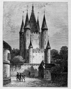 Turm des Tempels - Gravur