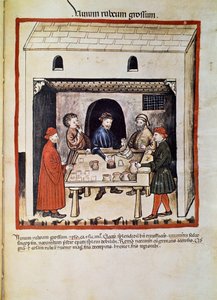 Behandlung eines Arztes: „Rotwein, Gruppe von Männern in einer Taverne, die Wein trinken“ von Unknown artist
