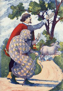 Forelle verwandelt sich in eine Sau. Anonyme Illustration für „Der blaue Vogel“ von Madame d