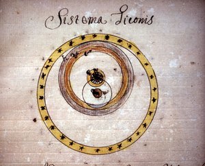 Tycho Brahe System. Manuskript aus dem 17. Jahrhundert