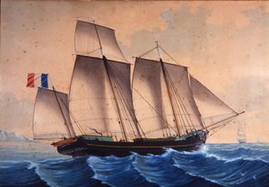 Ein Lougre oder ein Chasse-Marée „Jeune Marie - Vannes“
