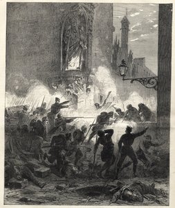 Aufstand der Republikaner in Katalonien: Kämpfe in Barcelona in der Nacht vom 25. auf den 26. September 1869 - Sexenio Democrático (sechs demokratische Jahre) - Spanien unter der Herrschaft von General Francisco Serrano 1869/1870 - Republikanischer Aufstan