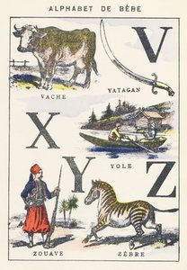 V X Y Z: Kuh, Jolle, Zouave, Zebra
