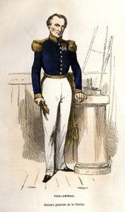 Vizeadmiral. In „General History of the Navy“ von Van Tenac.