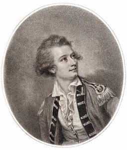 Vicente Lunardi, ein italienischer Aeronaut, der am 14. September 1784 den ersten Ballonaufstieg in England machte. Gravur aus dem späten 18. Jahrhundert. von Unknown artist