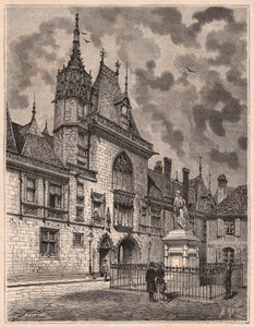 Ansicht von der Straße des Palais Jacques Coeur in Bourges, Frankreich