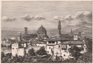 Ansicht von Florenz im 19. Jahrhundert