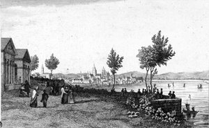 Ansicht von Mainz in Deutschland und dem Rhein um 1830 von Unknown artist