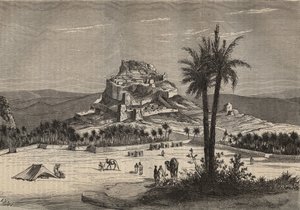 Ansicht von Oued el Golea (El Menia oder El Menea, früher El Golea) in Algerien im Süden der Provinz Oran Ende des 19. Jahrhunderts (Stich) von Unknown artist