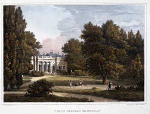 Ansicht des Schlosses von Neuilly - Lithografie