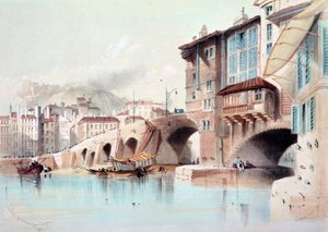 Ansicht der Stadt Lyon und der Pont de Charge von Unknown artist