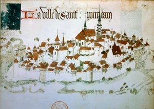 Ansicht der Stadt Saint Pourcain sur Sioule im Allier in der Auvergne von Unknown artist