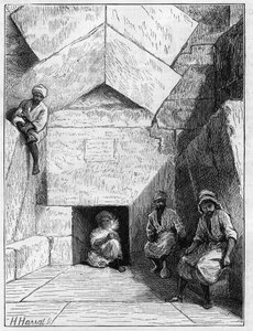 Ansicht des Eingangs zur Pyramide von Cheops in Gizeh, Ägypten von Unknown artist