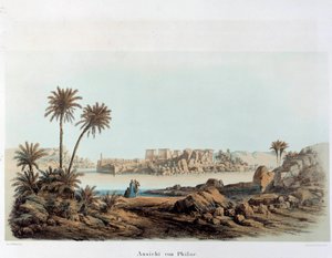 Ansicht der Insel Philae in Ägypten. 19. Jahrhundert Paris, Collège de France von Unknown artist