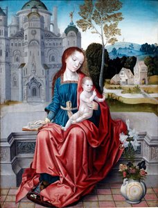 Jungfrau und Kind, Detail, 1520-30 von Unknown