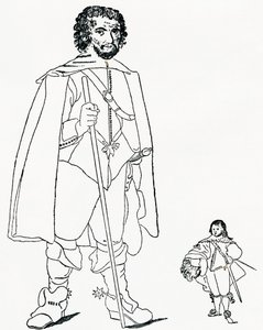 Walter Parsons und Sir Jeffrey Hudson, aus The Strand Magazine veröffentlicht 1894. von Unknown artist