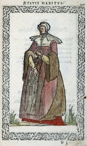 Frau aus Picardie - in Habits et effigies von Jean Sulperius