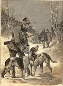 Holzjagd nach dem Aquarell von Gide. 1892 von Unknown artist