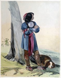 Junger Huron-Indianer und sein Hund - in „Shyth