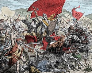 Ziska in der Schlacht - Kreuzzug gegen die Hussiten (1420-1434): Jan Ziska (1370-1424) in der Schlacht gegen die Kreuzzüge