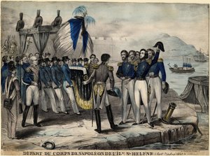 Napoleons Gefolge vor der Abreise nach St. Helena von Unknown artist