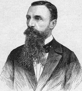 Porträt von Auguste Pavie, französischer Entdecker und Diplomat (1847-1925). Gravur von 1893 von Unknown artist