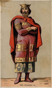 Porträt von Childerich III. (gestorben 755), letzter Merowingerkönig.
