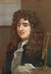 Porträt von Christiaan Huygens, niederländischer Physiker und Mathematiker (1629-1695) nach „La Ciencia y sus Hombres“ von Louis Figuier. Barcelona 1881 von Unknown artist